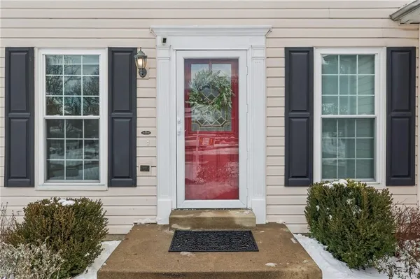 a front view of a house