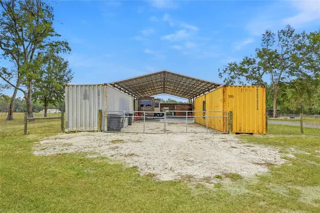 a backyard of a house
