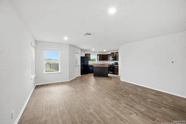 a view of kitchen and microwave