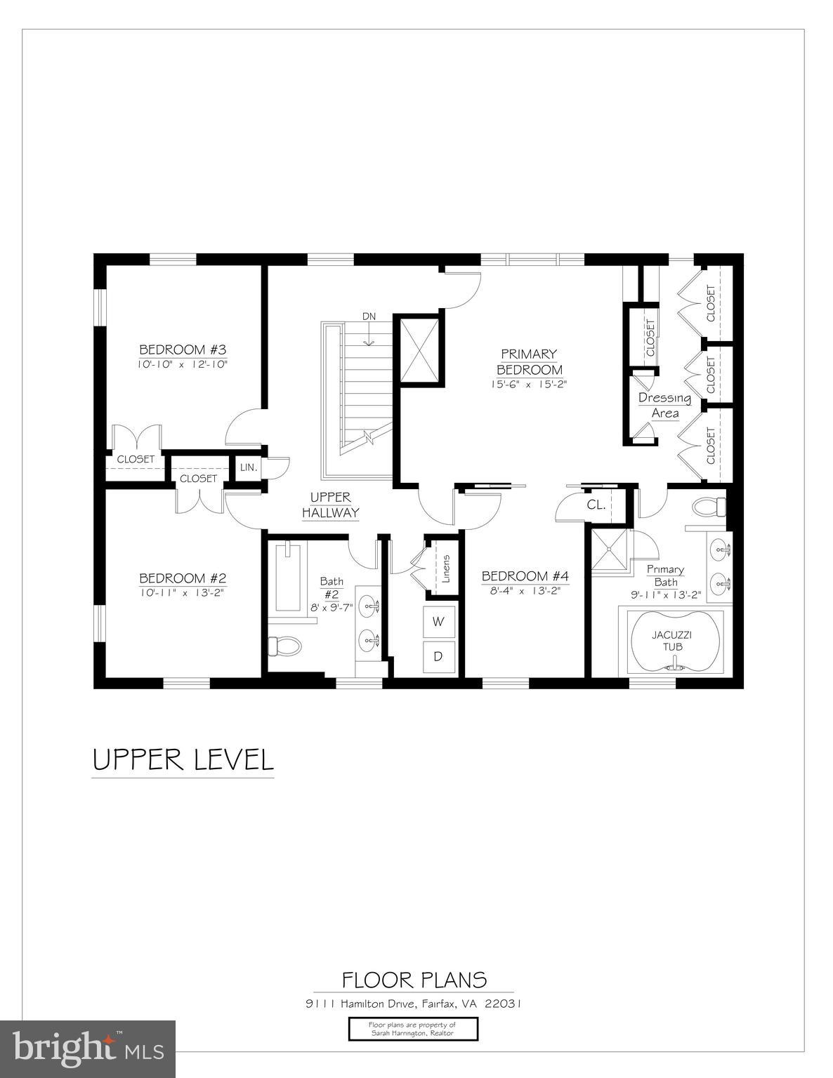 9111 Hamilton Drive Fairfax, VA 22031 - Photo 61 of 63 Floor Plan - Upper Level