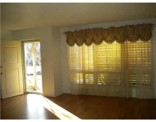 a view of a hallway with painted walls
