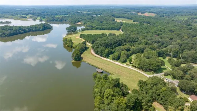 a view of a lake from a balcony
