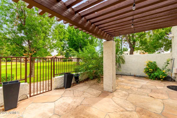 a view of a porch