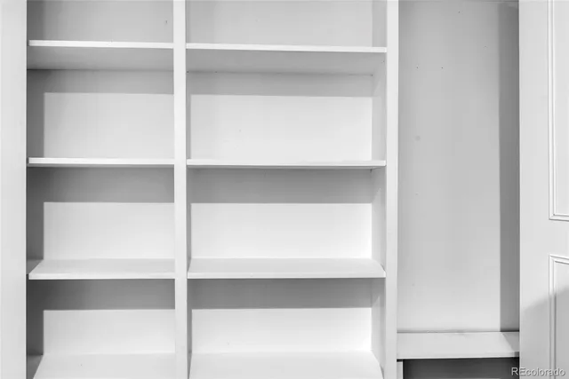 a close view of closet