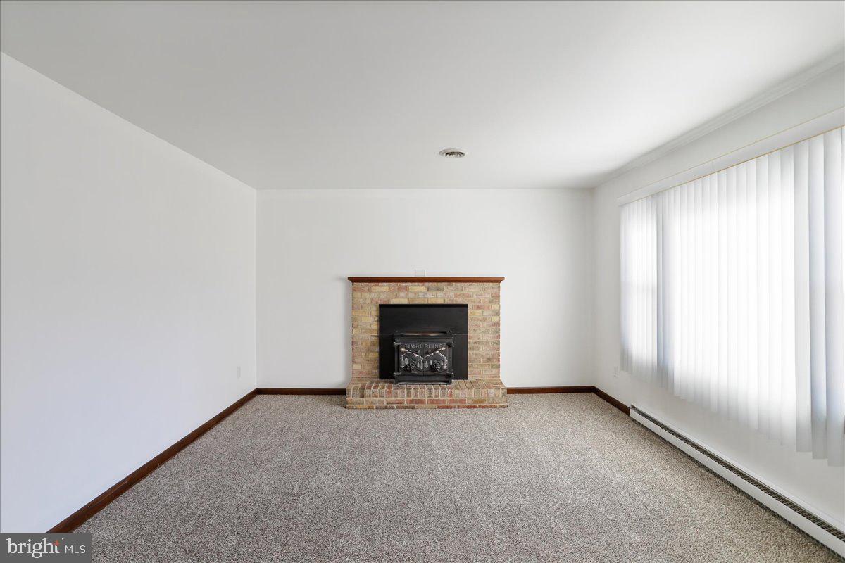 Living Room w/ wood burning stove