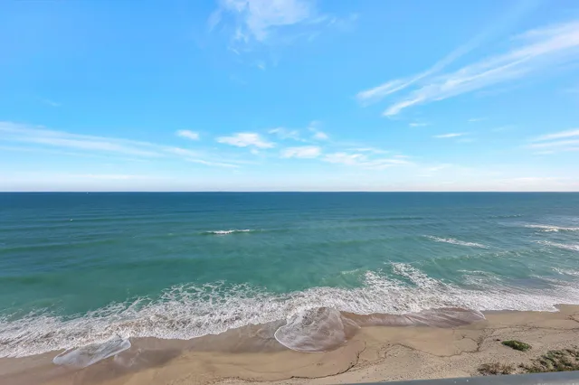 a view of a beach with a big yard