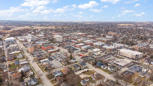an aerial view of a city
