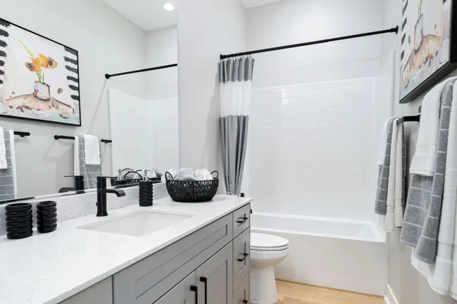 a bathroom with a sink a toilet and a bathtub