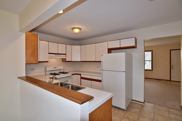 539 Elizabeth Street Maple Park, IL 60151 - Photo 9 of 25 a kitchen with sink a refrigerator and white appliances