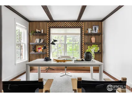 a room with furniture and window