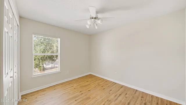 an empty room with a window