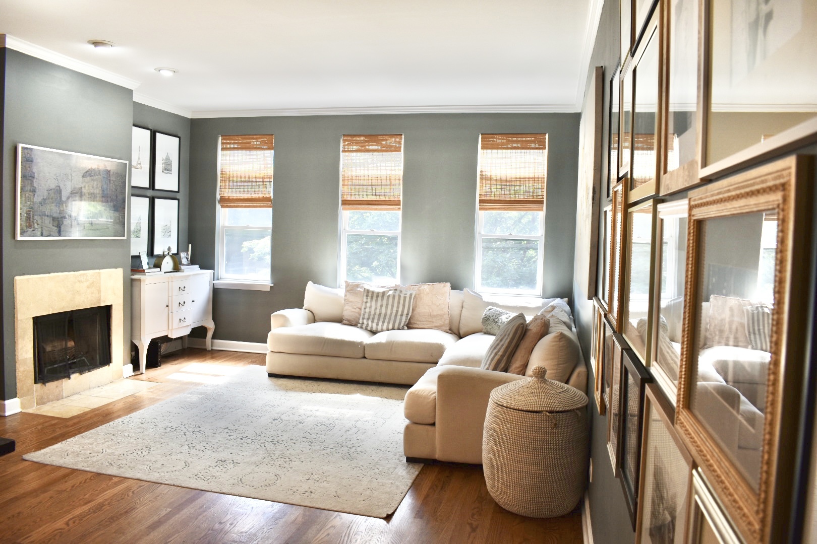 4315 North Kenmore Avenue, Unit 2S Chicago, IL 60613 - Photo 5 of 27 a living room with furniture and a fireplace