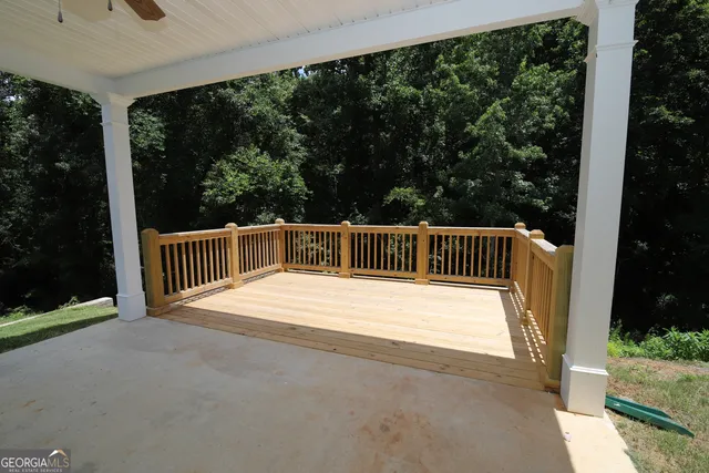 a view of balcony with deck