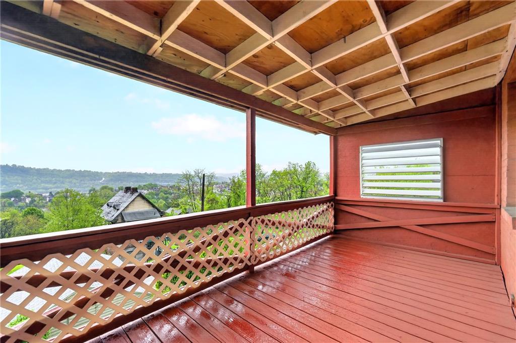 520 Stokes Avenue Braddock, PA 15104 - Photo 28 of 47 a view of balcony with wooden floor