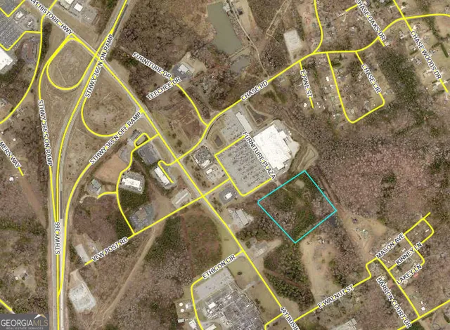 a view of a yard and plants