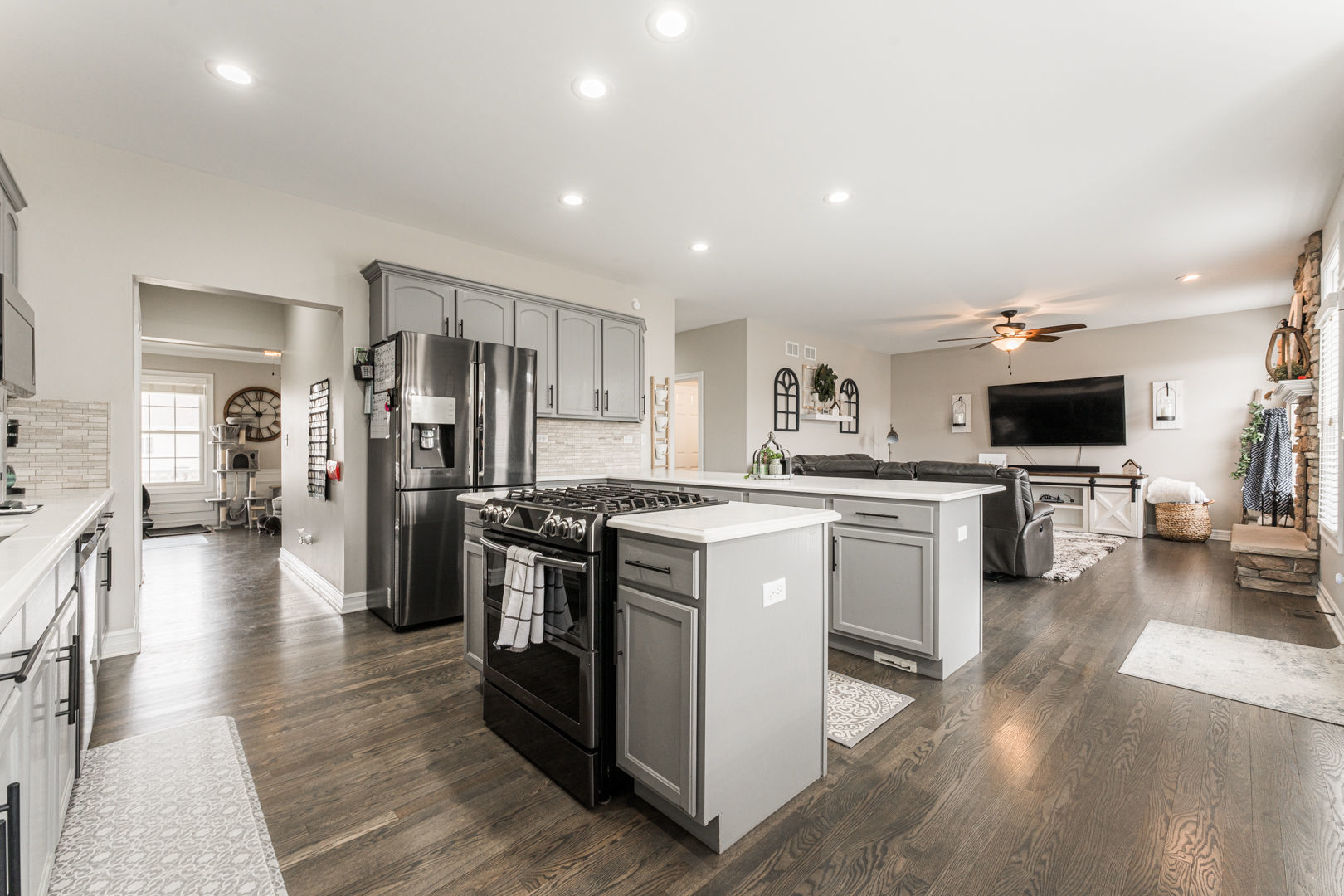 461 White Street Sycamore, IL 60178 - Photo 15 of 49 a kitchen with stainless steel appliances and white cabinets