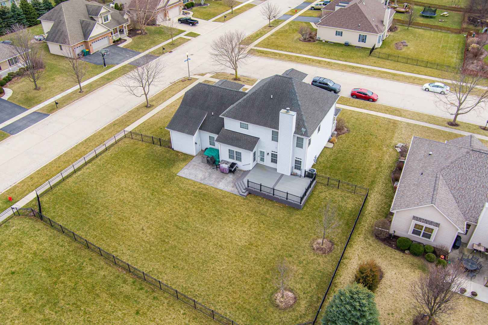 461 White Street Sycamore, IL 60178 - Photo 47 of 49 an aerial view of a house with a swimming pool