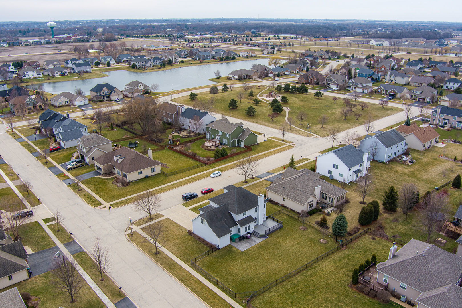 461 White Street Sycamore, IL 60178 - Photo 48 of 49 an aerial view of residential houses with outdoor space