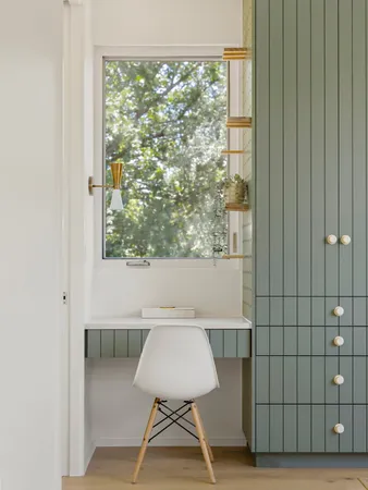 a workspace with a window