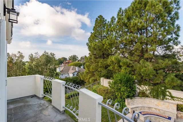 a view of a city from a balcony
