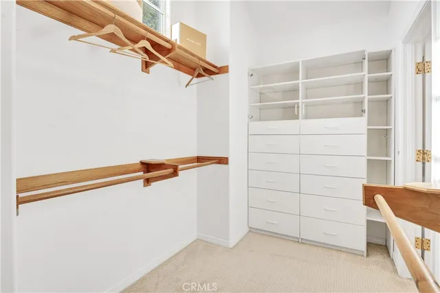 a view of a room with rack on the wall