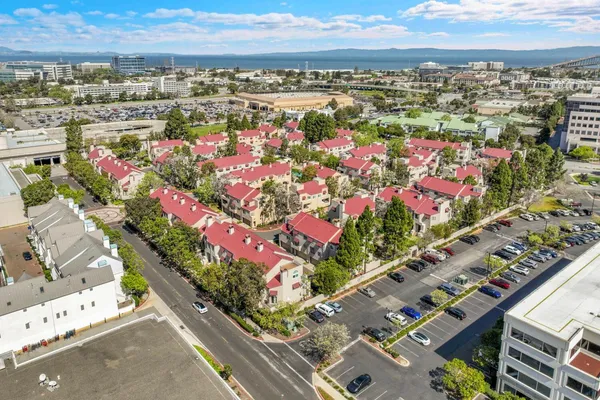 an aerial view of a city