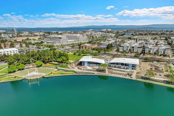 a view of a city with tall buildings