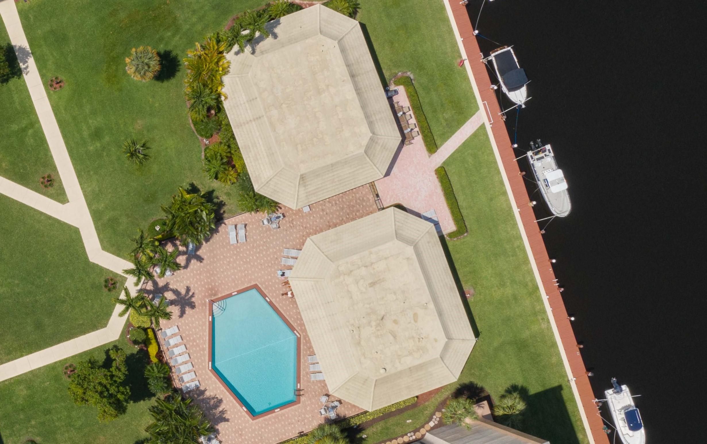 1631 Riverview Road, Unit 102 Deerfield Beach, FL 33441 - Photo 34 of 37 an aerial view of a swimming pool