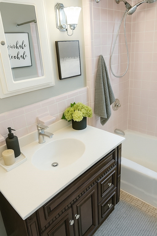 90 Boylston Street, Unit 1 Watertown, MA 02472 - Photo 2 of 16 a bathroom with a sink and a mirror