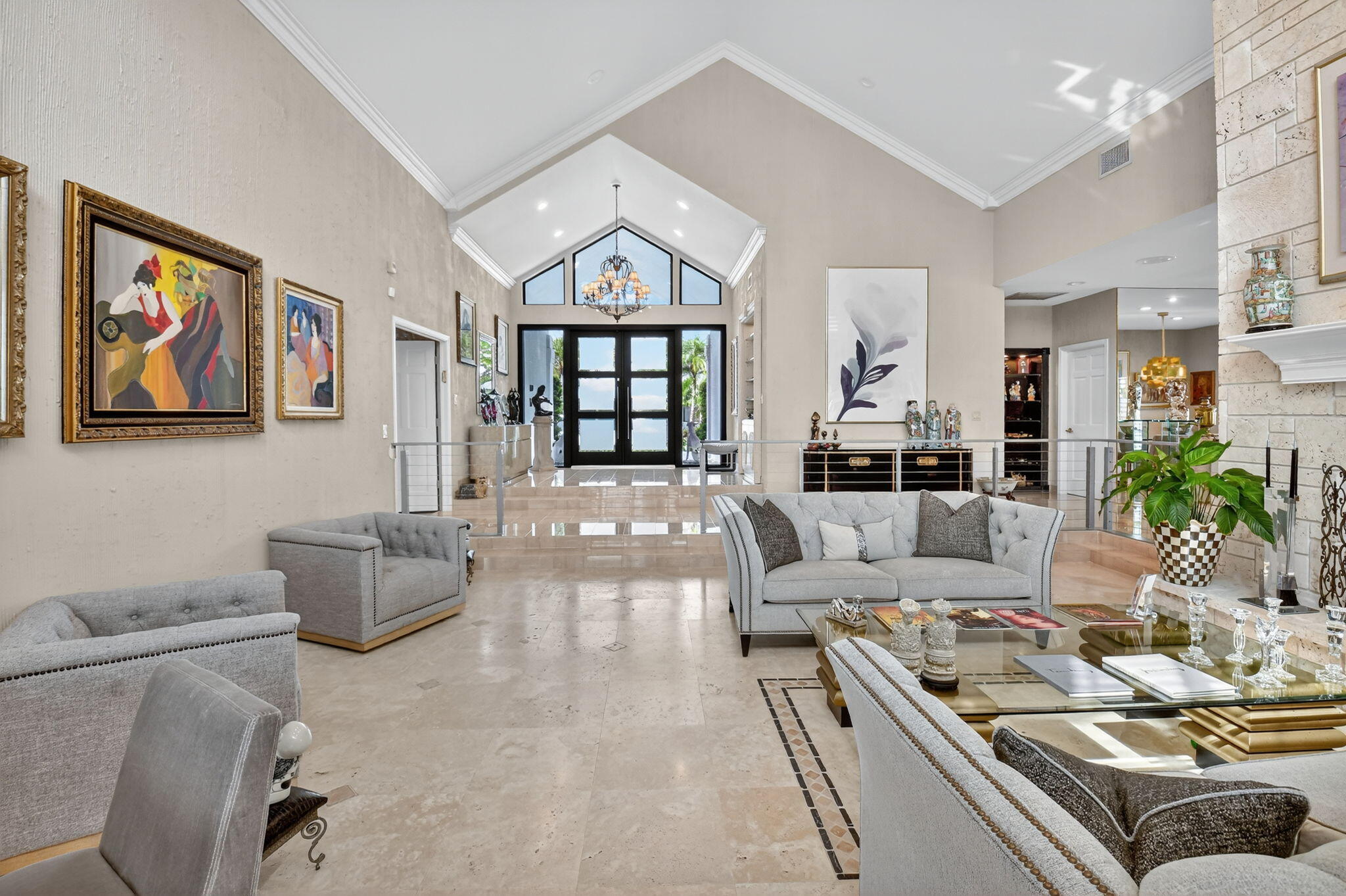 7336 Ballantrae Court Boca Raton, FL 33496 - Photo 6 of 32 a living room with furniture and a potted plant