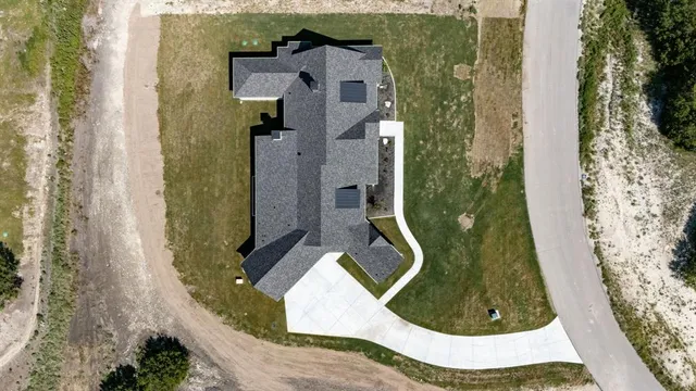 aerial view of a house