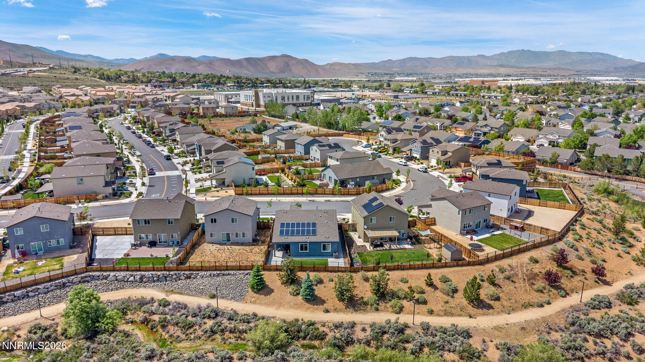 9708 Sea Glass Drive Reno, NV 89506 - Photo 50 of 51 an aerial view of residential house with outdoor space and mountain view