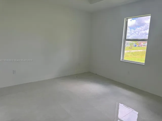an empty room with a window