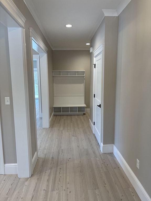 29 Range Avenue Taunton, MA 02780 - Photo 14 of 37 a view of a hallway with wooden floor and closet