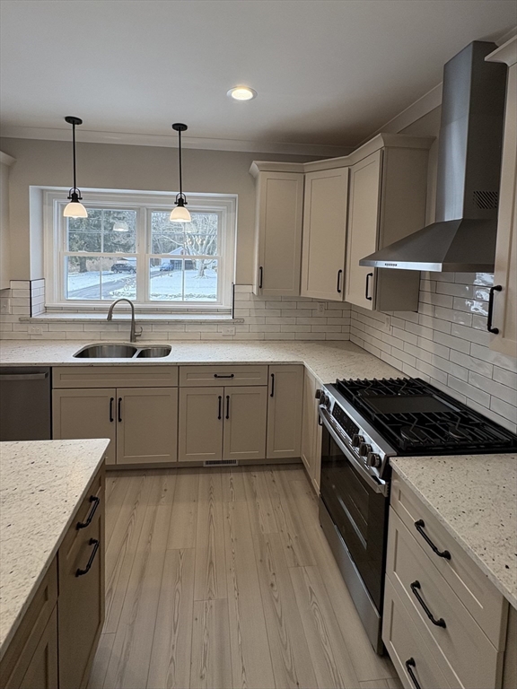 29 Range Avenue Taunton, MA 02780 - Photo 6 of 37 a kitchen with a sink stove and cabinets
