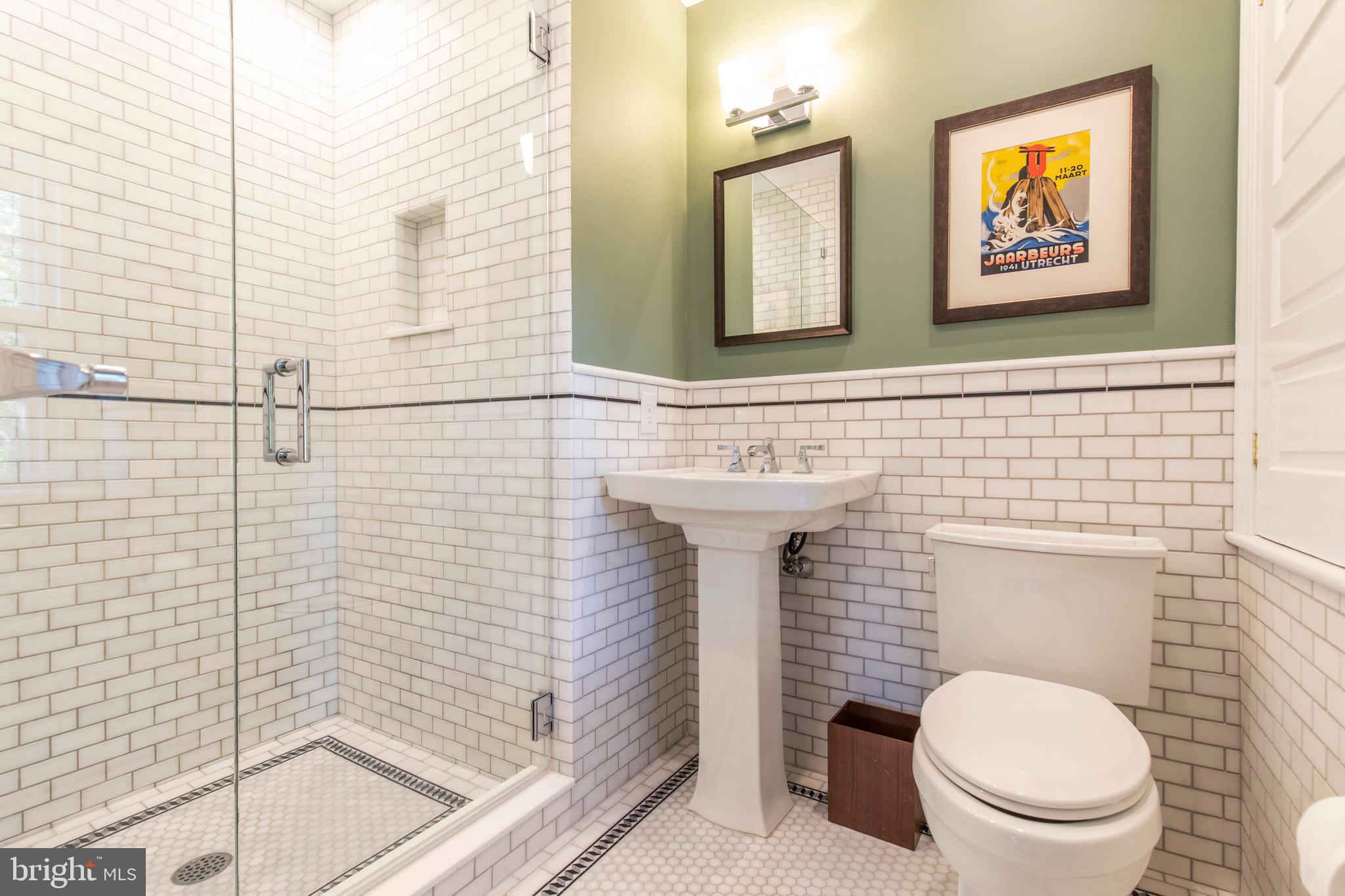 232 Summit Road Springfield, PA 19064 - Photo 20 of 37 Master Bath with Marble Tile- newly remodeled.