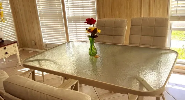 a view of a living room and a window