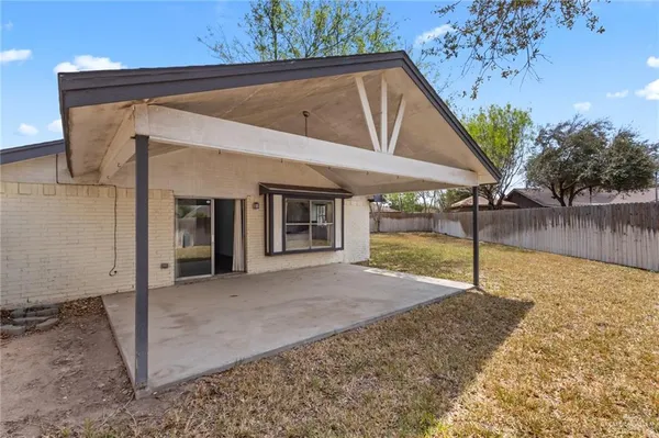 a view of a house with a patio