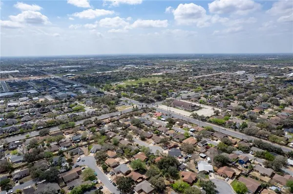 an aerial view of multiple house