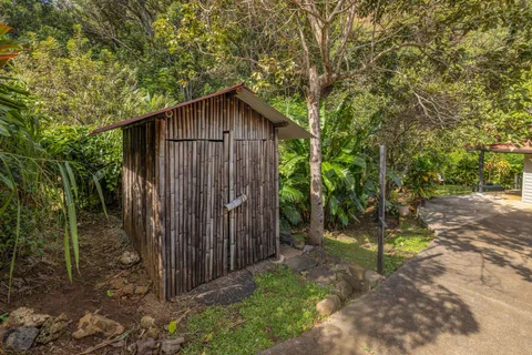 a view of an outdoor space and a mountain view
