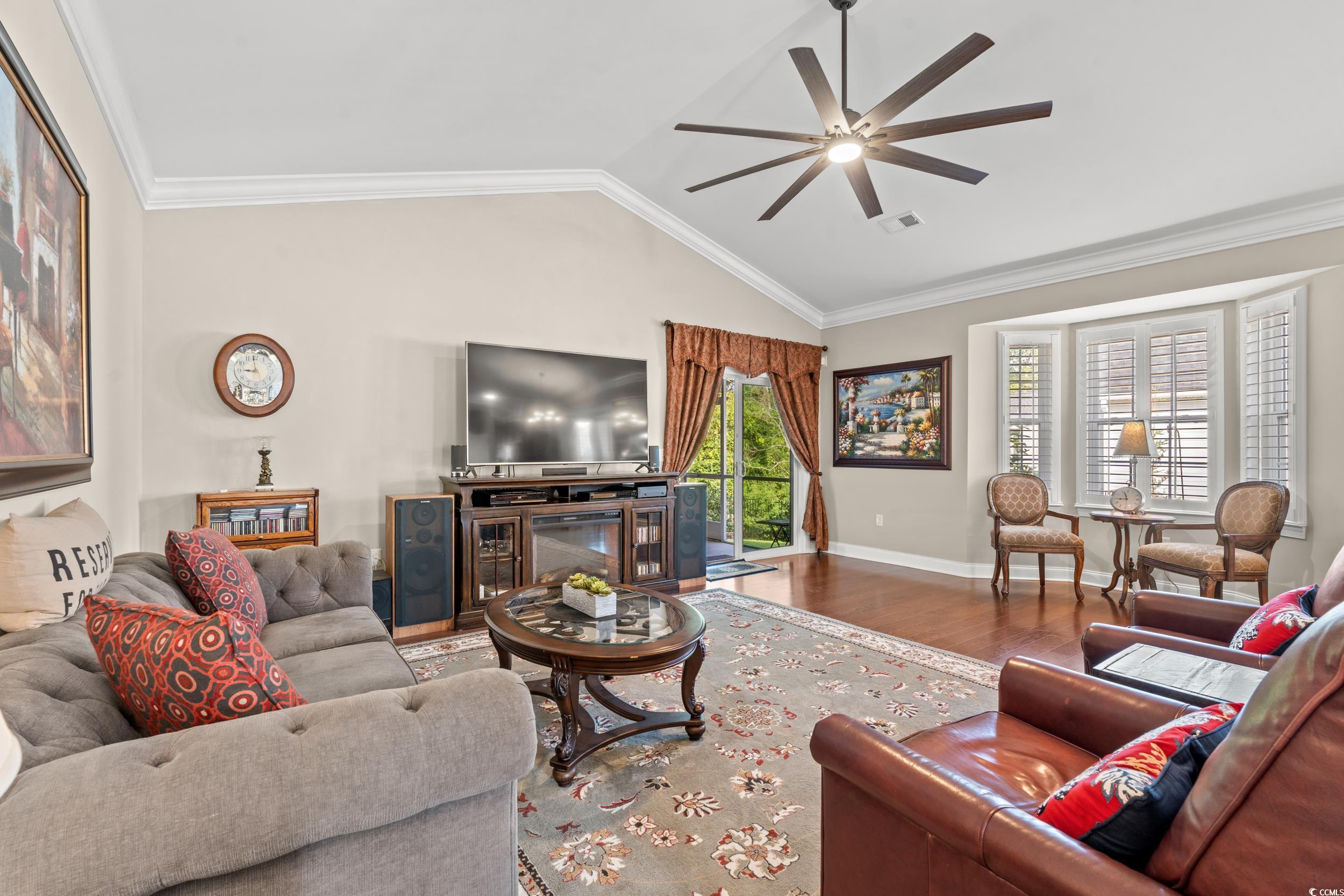 860 Tilly Lake Road Conway, SC 29526 - Photo 7 of 38 Living room featuring ceiling fan, hardwood / wood