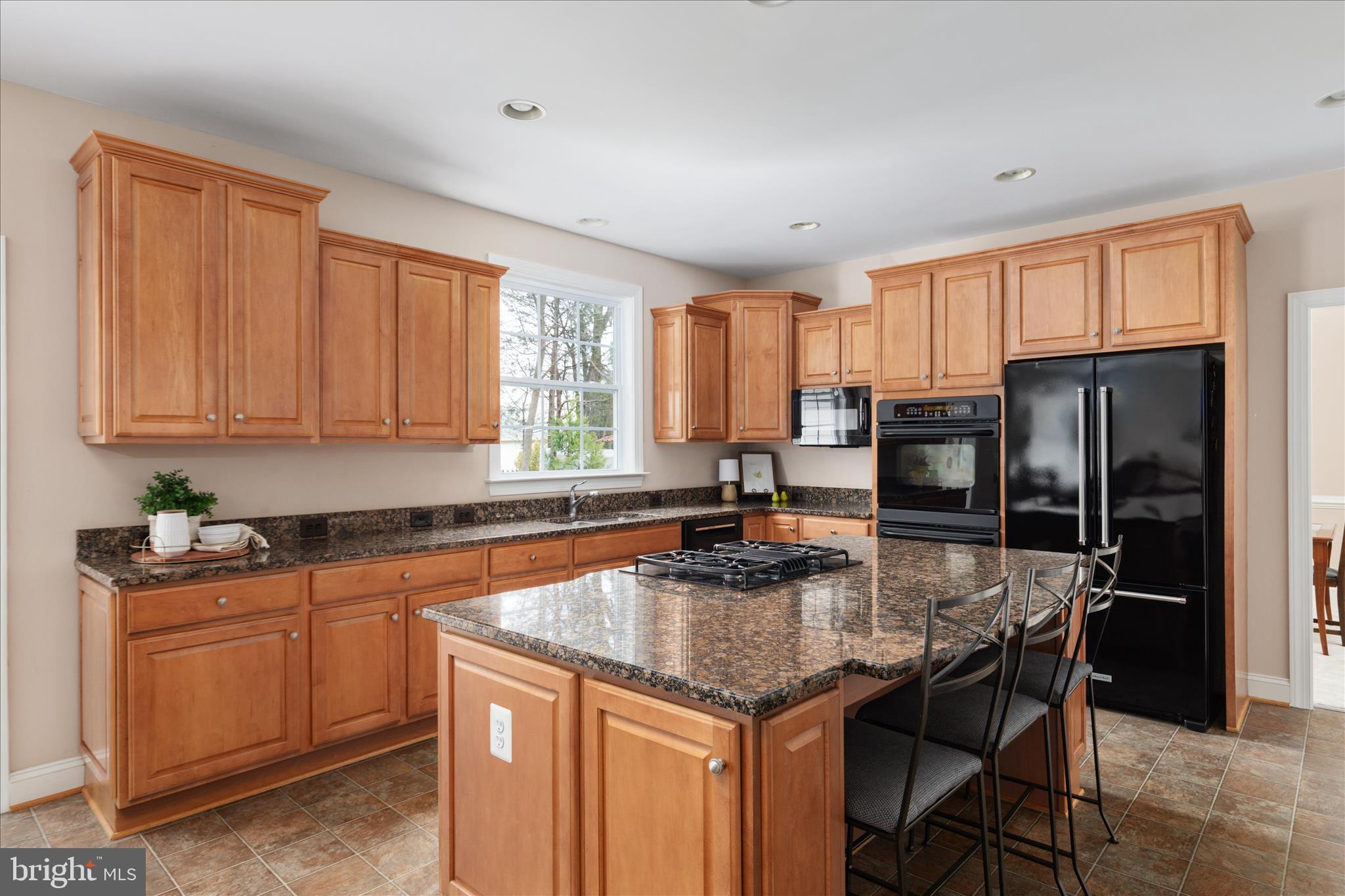 10116 Middlebrooks Terrace Nokesville, VA 20181 - Photo 13 of 78 a kitchen with granite countertop a sink stainless steel appliances and window