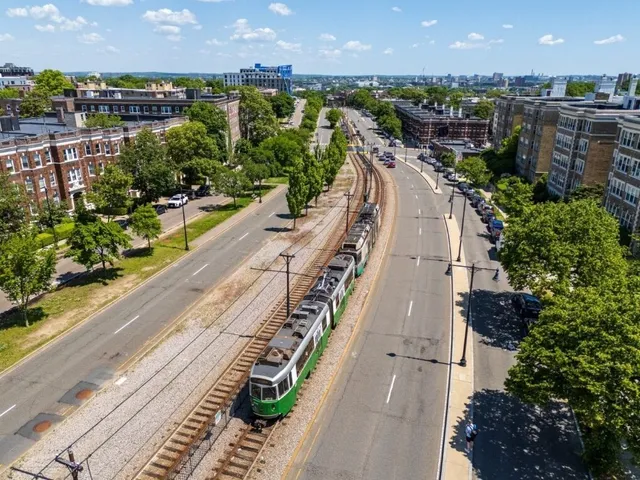 a front view of a building