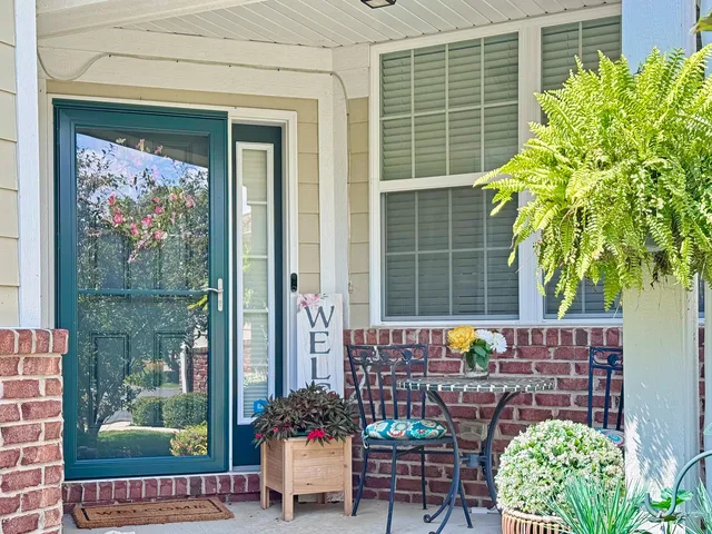 a outdoor view with a sitting space