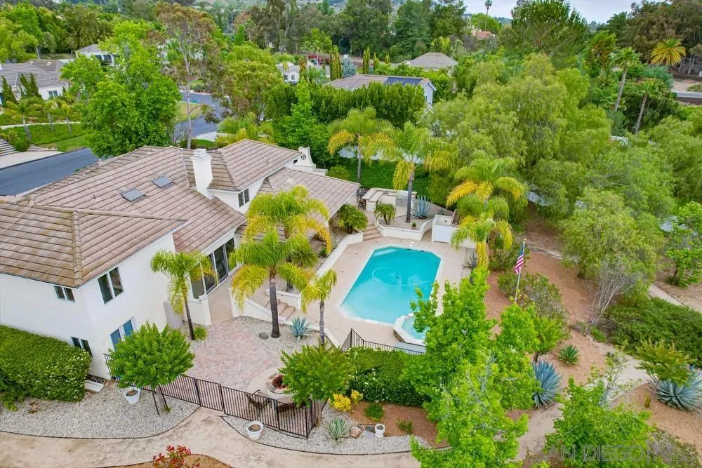 16052 Country Day Road Poway, CA 92064 - Photo 66 of 75 an aerial view of a house with a yard basket ball court and outdoor seating