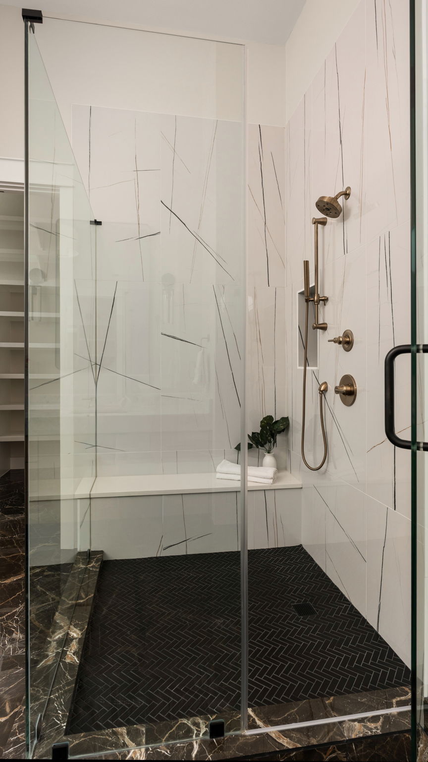 1909 West 40th Street Austin, TX 78731 - Photo 20 of 40 The spacious walk-in shower features clean modern finishes and timeless appeal.