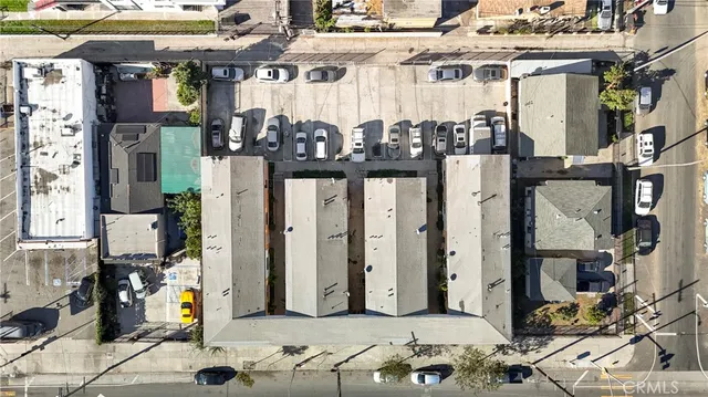 an aerial view of a city