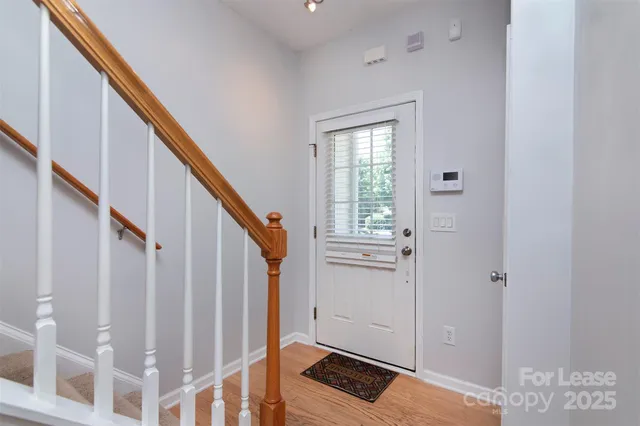 a view of an entryway with staircase