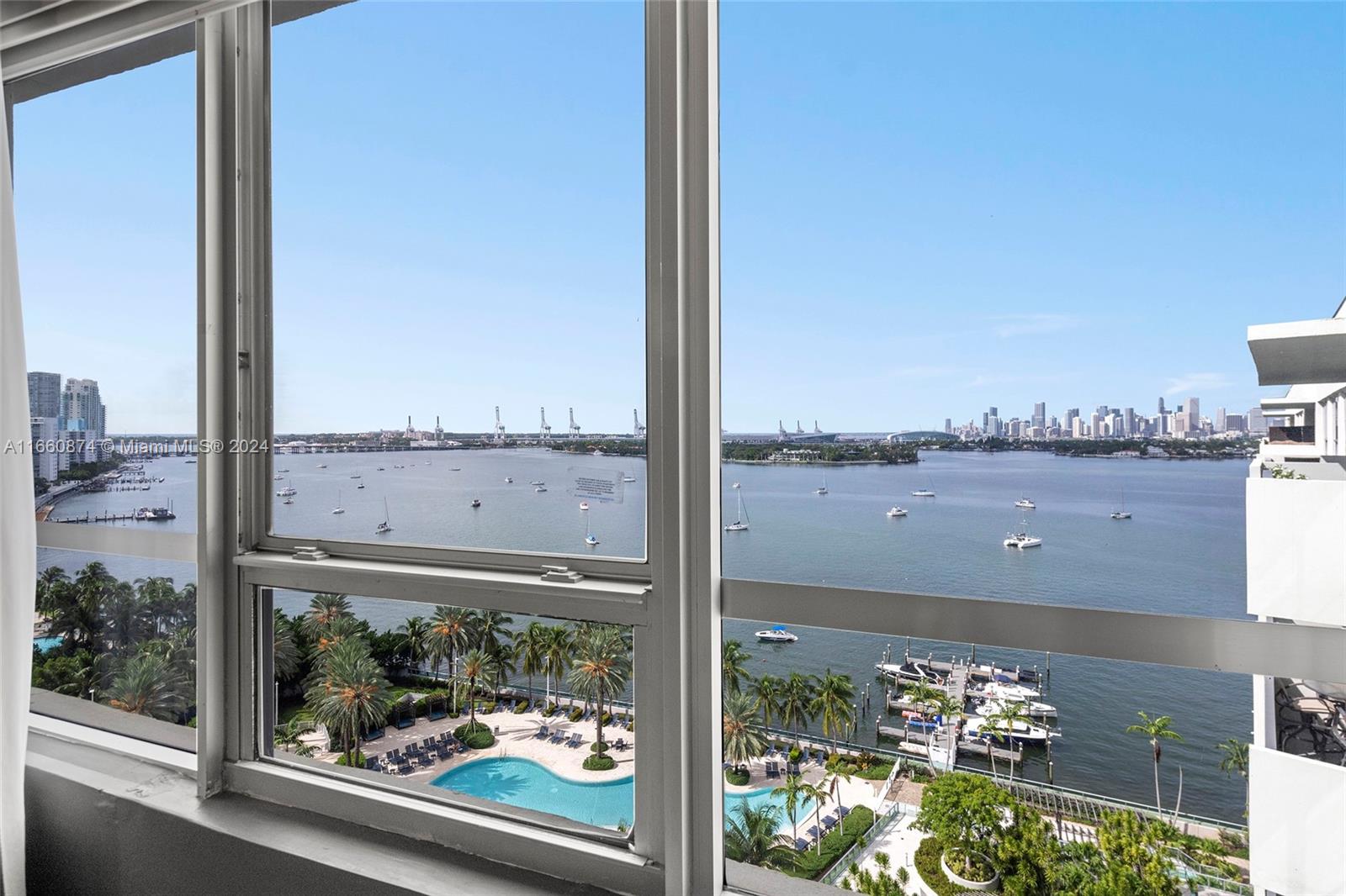 1500 Bay Road, Unit 1524S Miami Beach, FL 33139 - Photo 14 of 40 a view of a lake from a window