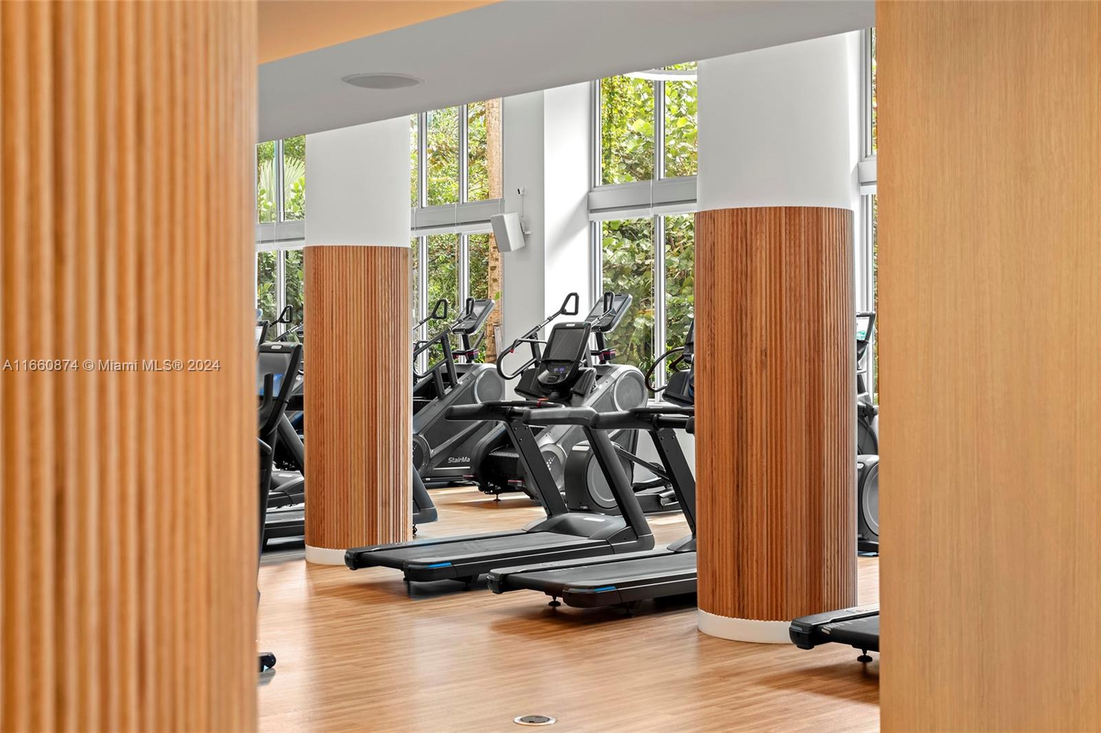 1500 Bay Road, Unit 1524S Miami Beach, FL 33139 - Photo 27 of 40 a view of a room with gym equipment